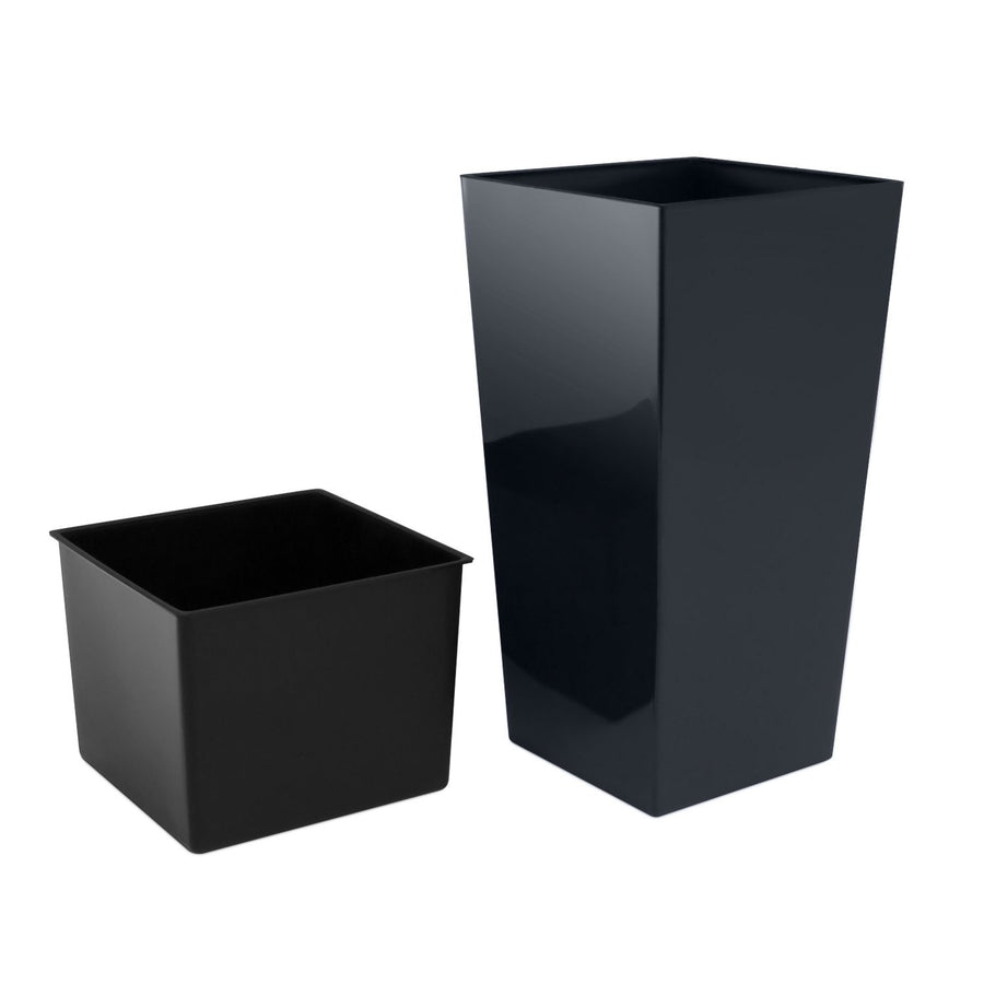 Blomkruka med insats Urbi Square DURS400-S433 - Antracitfärg