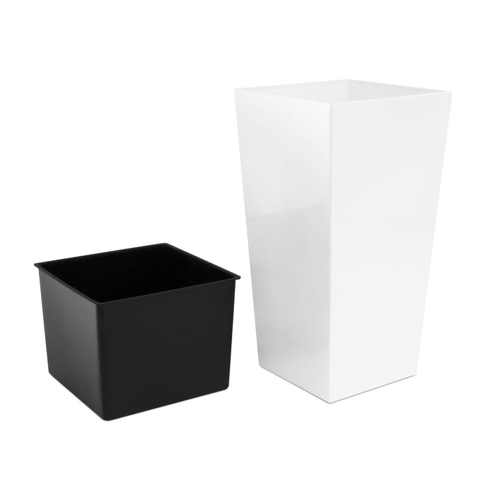 Planter med insats Urbi Square DURS400-S449 - vit färg