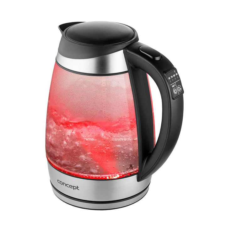 Vattenkokare i glas 1,7 l med temperaturreglering Concept RK4120