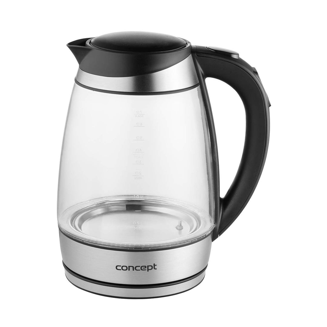 Vattenkokare i glas 1,7 l med temperaturreglering Concept RK4120