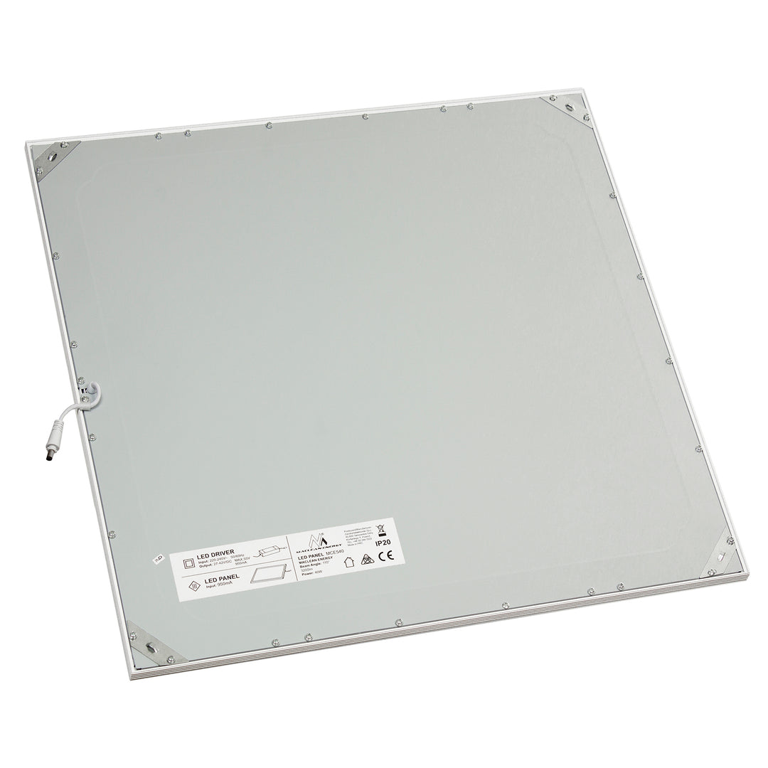 Maclean Energy MCE540 LED-takpanel tunn 40W, 3200lm varmvit (3000K) WW 595x595x8mm raster, FLICKERFRI funktion