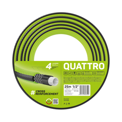 Cellfast Quattro 1/2" trädgårdsslang 25 m 4-lagers korsfläta