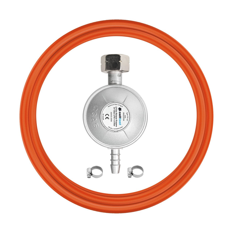 Propan-butan anslutningssats med gastrycksregulator slang 1,5m
