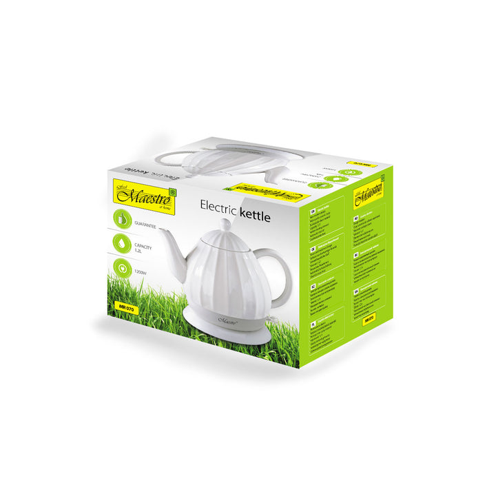 Maestro MR 070 Vattenkokare - keramik - 1,2 liter - Vit