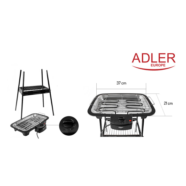 Elgrill med trädgårdsställ Adler AD 6602