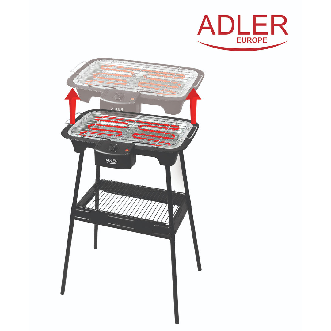 Elgrill med trädgårdsställ Adler AD 6602