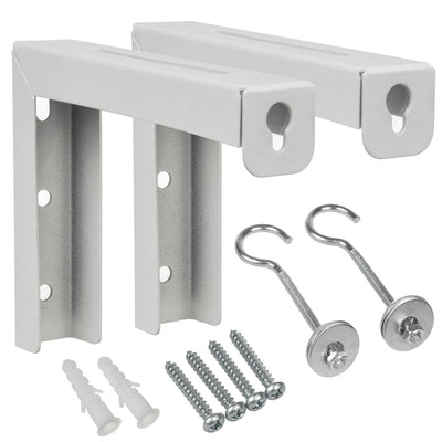 Maclean MC-923 Set med 2 hängare för projektionsskärmar, max. belastning 25 kg (för set), stål