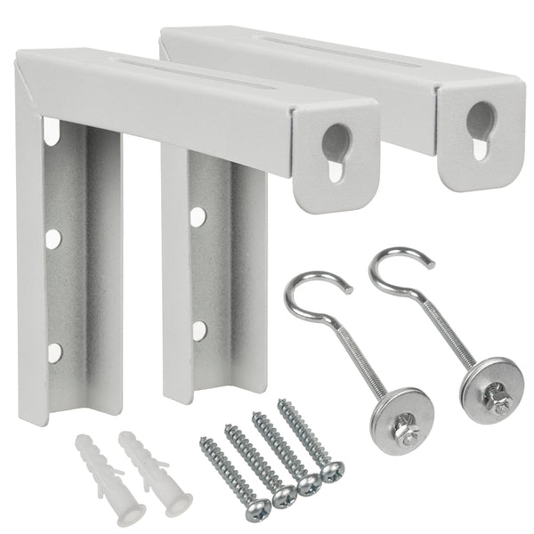 Maclean MC-923 Set med 2 hängare för projektionsskärmar, max. belastning 25 kg (för set), stål