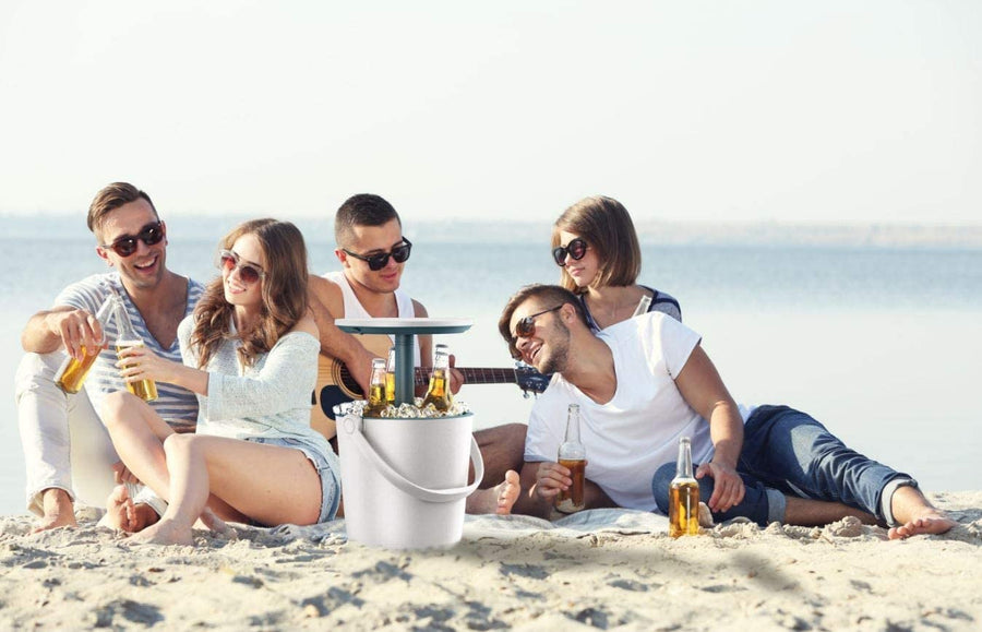 Curver Outdoor Bords Kylbox Trädgård Cool Bar Vit Och Blå