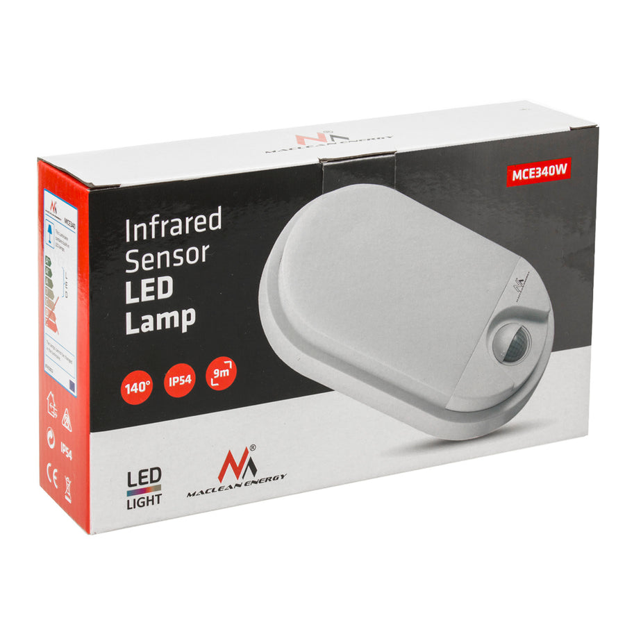 MCE340 LED-lampa med infraröd rörelsesensor - 1100lm 15W IP54, naturligt ljus (4000K)