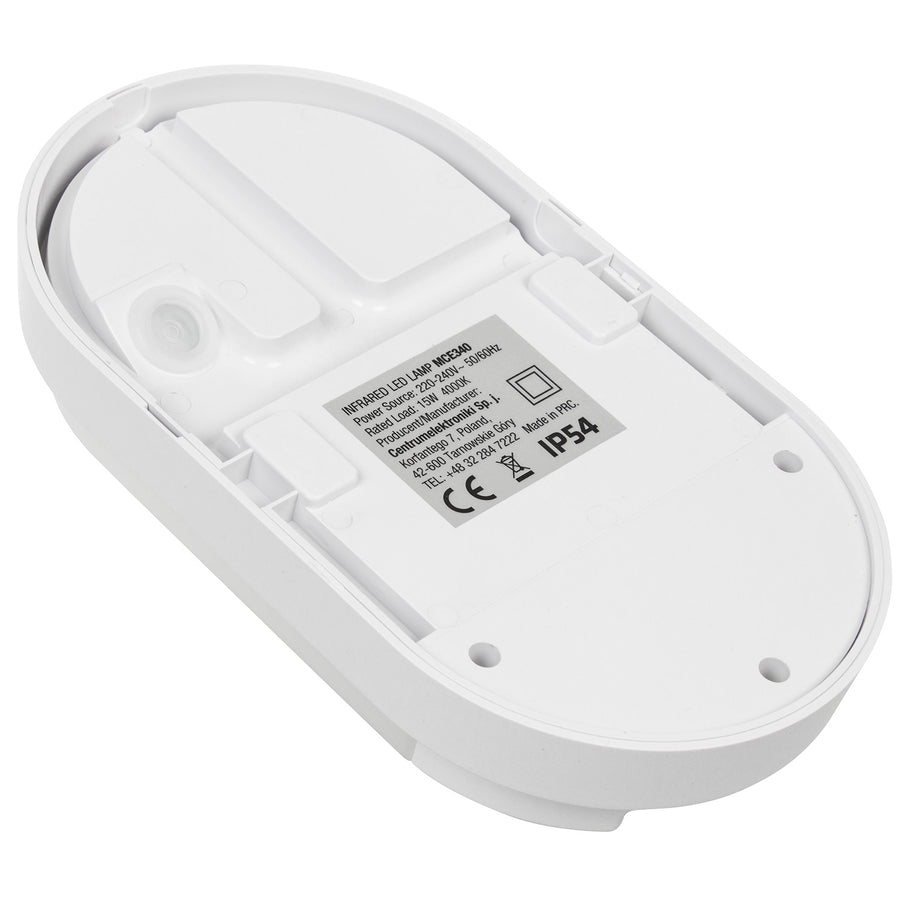 MCE340 LED-lampa med infraröd rörelsesensor - 1100lm 15W IP54, naturligt ljus (4000K)