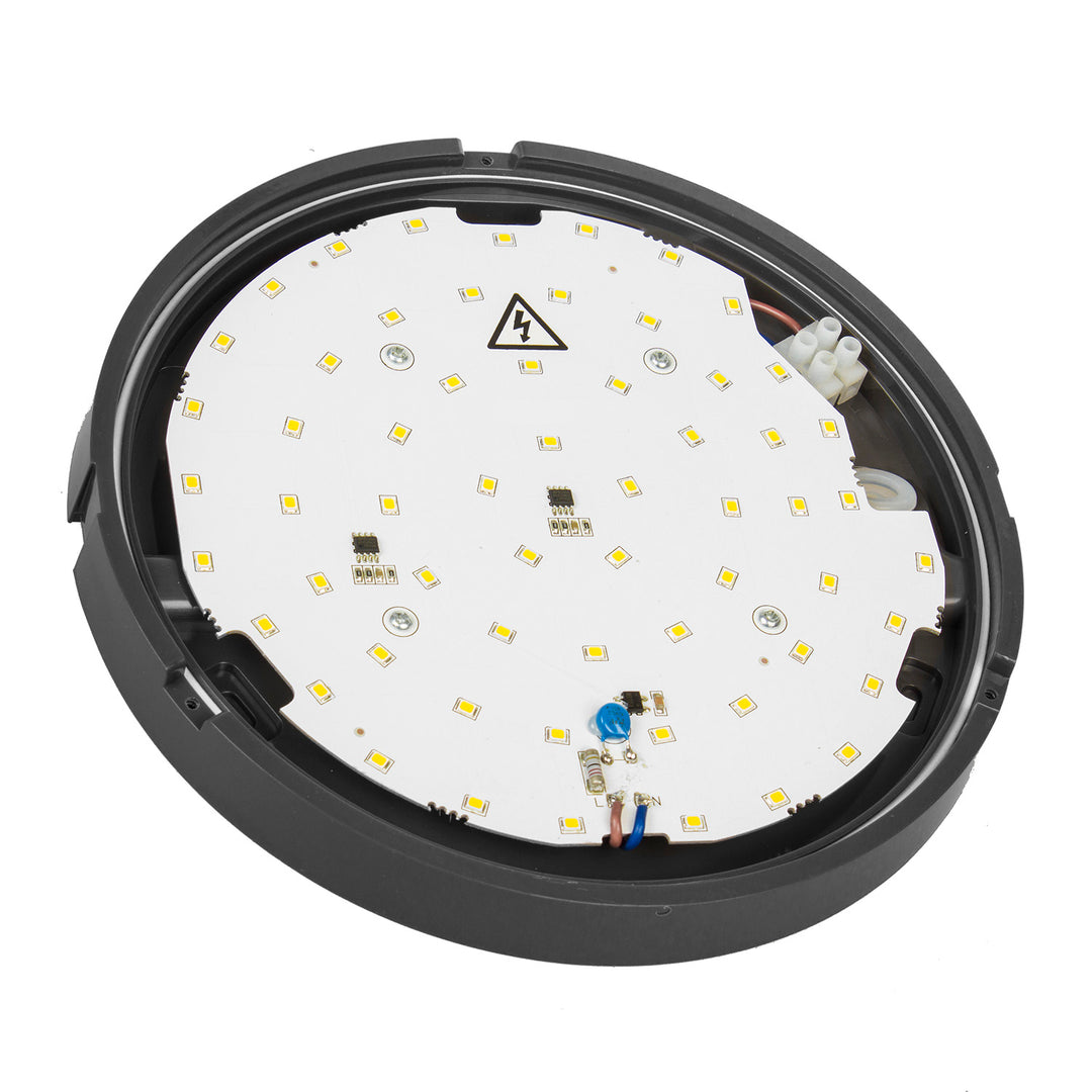 Maclean Energy MCE342 GR LED vägg- och taklampa 1100lm 15W IP54 grå, naturvit (4000K)