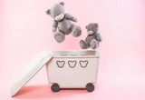 Stor förvaringslåda Container Leksaker Hjul 55L Teddy Bear Doll Barnrum