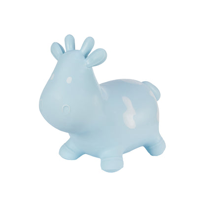 Vit ko-gummiströja enorm och unik kul när du hoppar med Hoppimals luftpump