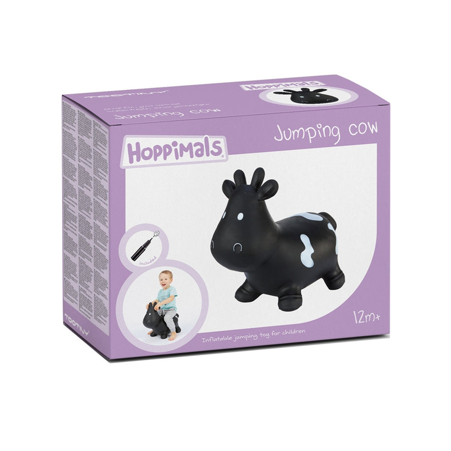 Vit ko-gummiströja enorm och unik kul när du hoppar med Hoppimals luftpump