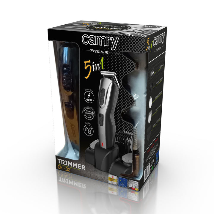 Camry CR 2921 5-i-1 trimmer kombinerar klippare, rakapparat och trimmer