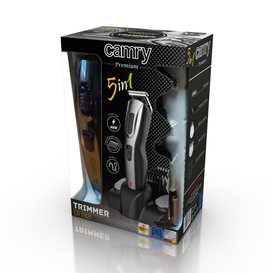 Camry CR 2921 5-i-1 trimmer kombinerar klippare, rakapparat och trimmer