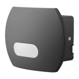 Maclean Energy MCE366 - PC+ALU, 20W (1600lm) neutralvit 4000K IP65 grå LED-vägglampa med PIR-sensor