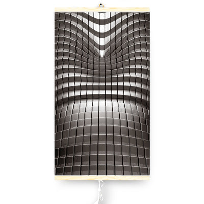 Infraröd värmare - flexibel värmepanel 430W TRIO mönster 7 abstrakt, mått 100x57cm med regulator