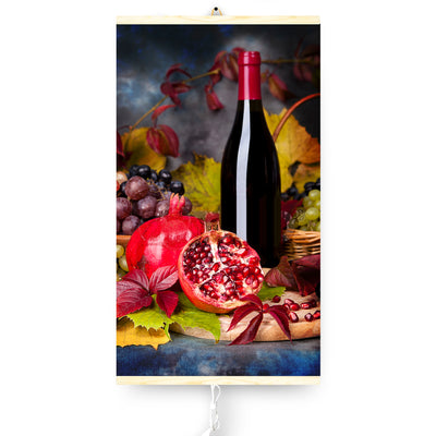 Infraröd värmare - flexibel värmepanel 430W TRIO mönster 8 vin, mått 100x57cm med regulator