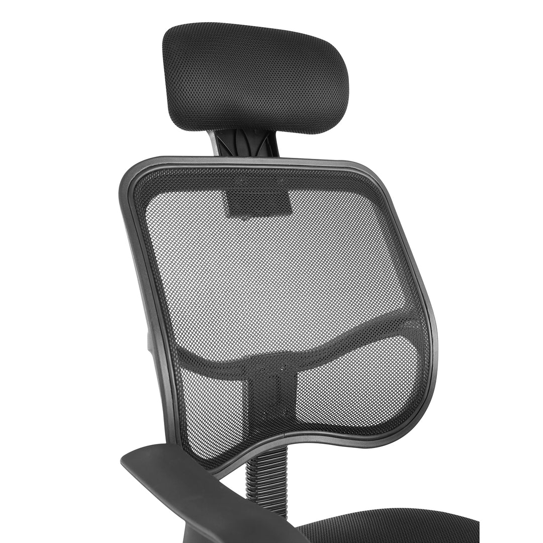 Ergo Office ER-413 Ergonomisk Kontorsstol Med Hjul Snurrstol Höjdjusterbar Justerbar Nackstöd Arbetsstol Maximal Belastning 150 kg