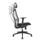 Ergo Office ER-414 Ergonomisk Kontorsstol Med Hjul Och Svankstöd Vridstol Höjdjusterbar Lutningsfunktion På Ryggstödet Skrivbordsstol Lastbar Upp Till 150 kg