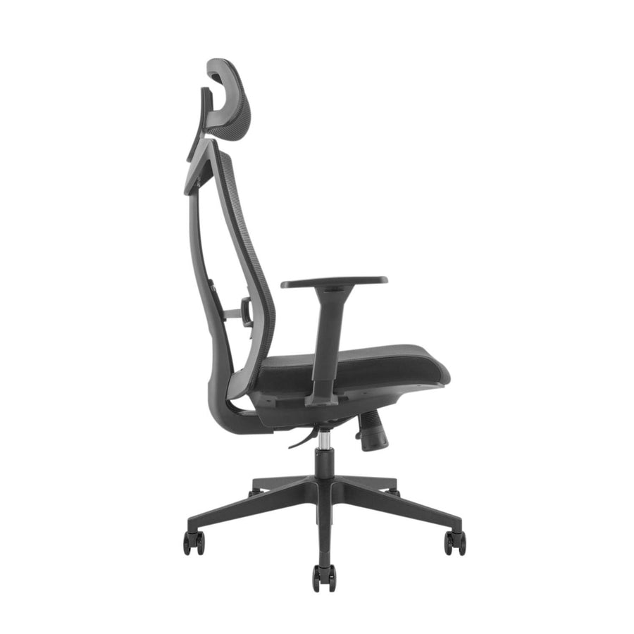 Ergo Office ER-414 Ergonomisk Kontorsstol Med Hjul Och Svankstöd Vridstol Höjdjusterbar Lutningsfunktion På Ryggstödet Skrivbordsstol Lastbar Upp Till 150 kg