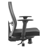 Ergo Office ER-414 Ergonomisk Kontorsstol Med Hjul Och Svankstöd Vridstol Höjdjusterbar Lutningsfunktion På Ryggstödet Skrivbordsstol Lastbar Upp Till 150 kg