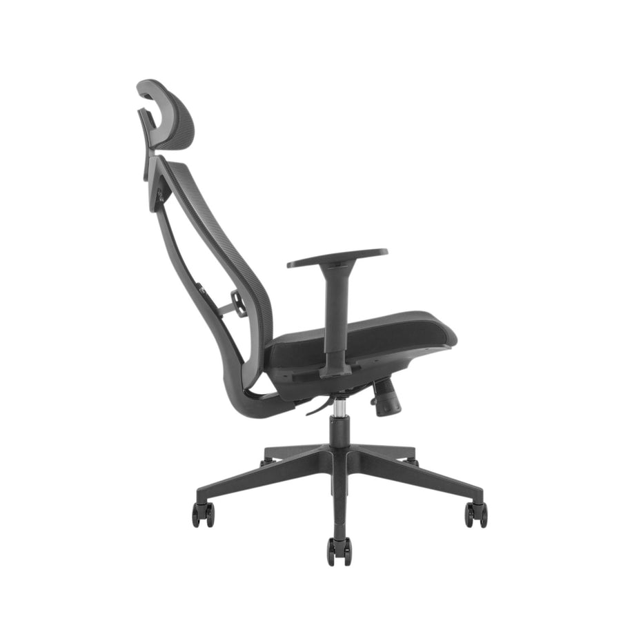 Ergo Office ER-414 Ergonomisk Kontorsstol Med Hjul Och Svankstöd Vridstol Höjdjusterbar Lutningsfunktion På Ryggstödet Skrivbordsstol Lastbar Upp Till 150 kg
