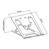 Ergo Office ER-416B Hopfällbart Bärbar Datorstativ I Aluminium För 11-15'' Bärbara Datorer 6 Nivåer Av Höjdjustering Bärbart Halkfritt Fäste Ultratu I Aluminium För 11-15'' Bärbara Datorer 6 Nivåer Av Höjdjustering Bärbart Halkfritt Fäste Ultratunnt