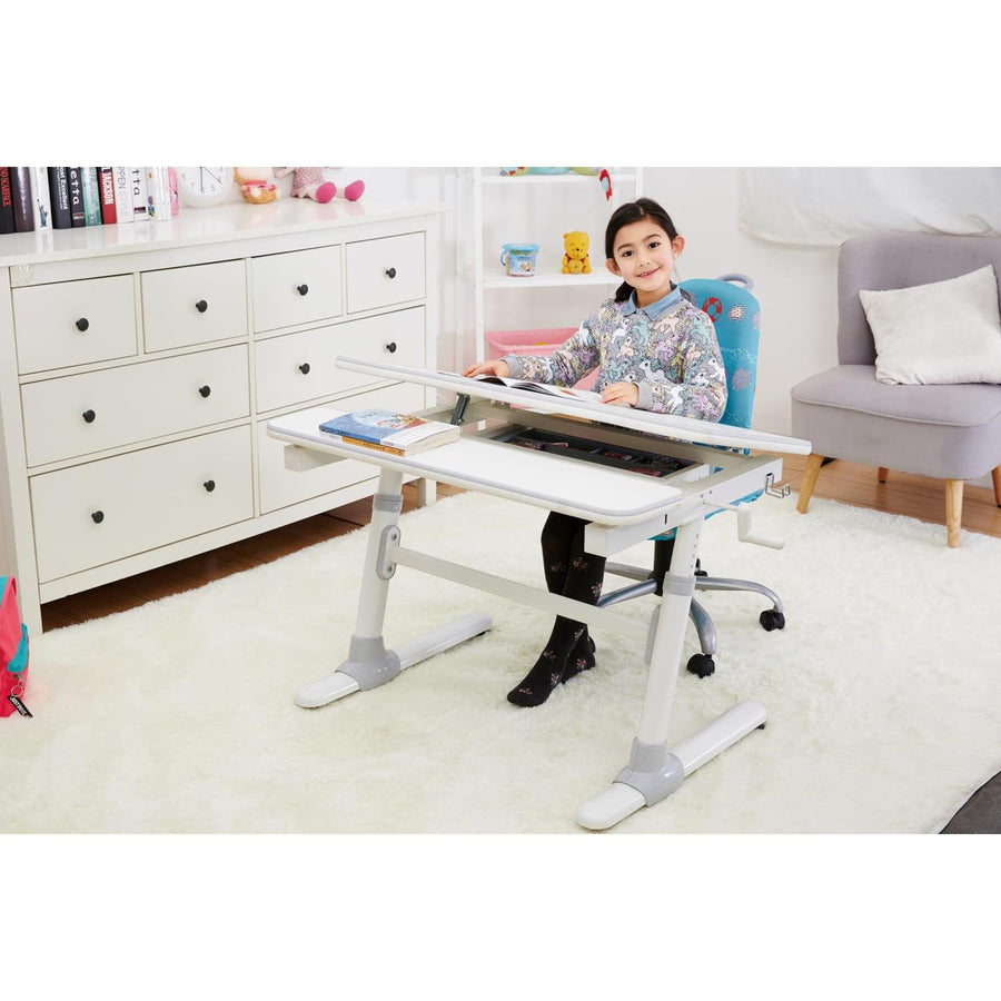 Ergo Office ergonomiskt höj- och sänkbart skrivbord för barn, grått, max 100 kg, ER-417 2cz