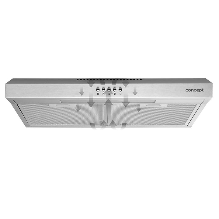 Huv 60cm Concept OPP1260ss med en kapacitet på 135 m3 / timme