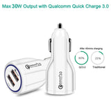 QC 3.0 Maclean Energy MCE478 W billaddare - vit Qualcomm Quick Charge QC 3.0 - 5V / 3A, 9V / 1.8A, 12V / 1.6A och 5V / 3.1A uttag