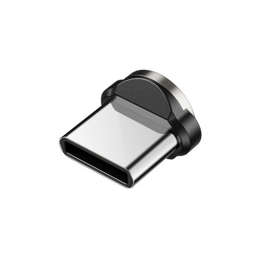 Maclean Energy MCE475, 2 m vinklad magnetisk USB-C-kabel i svart, stöder snabbladdning 9 V/2 A, 5 V/3 A, nylonflätad,
