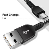 USB C-kabel som stöder Fast Charge 2.4A Maclean Energy MCE471 svart, 1m 5V / 2.4A - dataöverföring