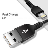 Ljuskabel som stöder Fast Charge 2.4A Maclean Energy MCE472 svart, 1m 5V / 2.4A - dataöverföring