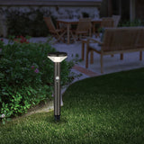 Solar LED-lampa med Maclean-sensor, svart, IP44, 3 ljuslägen, Li-ion 18650 batteri 3,7V 1200 mAh, knock-in, MCE465 B