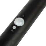 Solar LED-lampa med Maclean-sensor, svart, IP44, 3 ljuslägen, Li-ion 18650 batteri 3,7V 1200 mAh, knock-in, MCE465 B