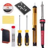 Maclean MCE390 Lödsats 60W Jordad Grotta/Motstånd Kolofonium Avdragare Stativ Skruvmejsel Bärväska