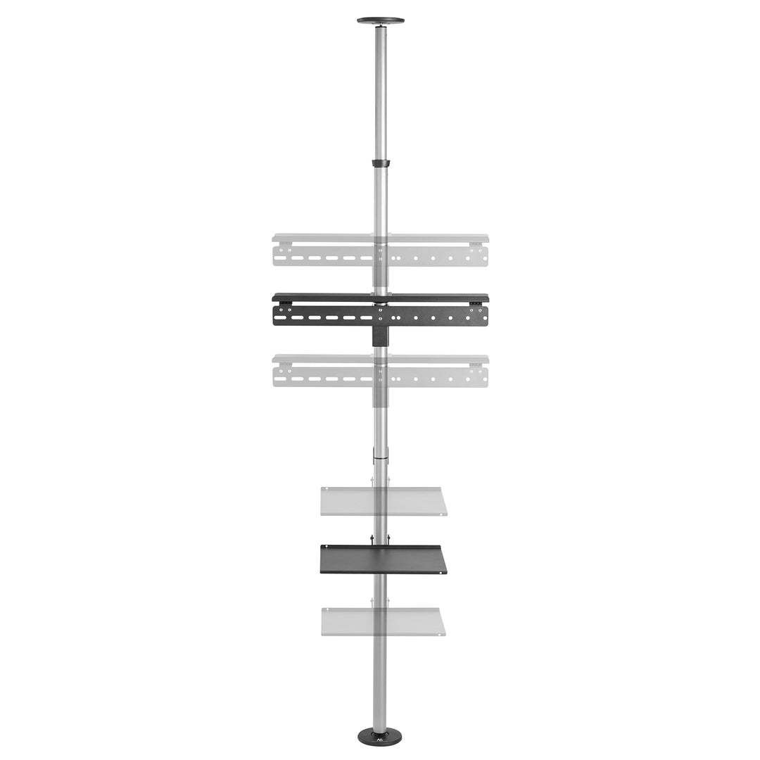 Teleskop TV-fäste, tak och golv med hylla Maclean MC-791N 37 "-70", max 30 kg