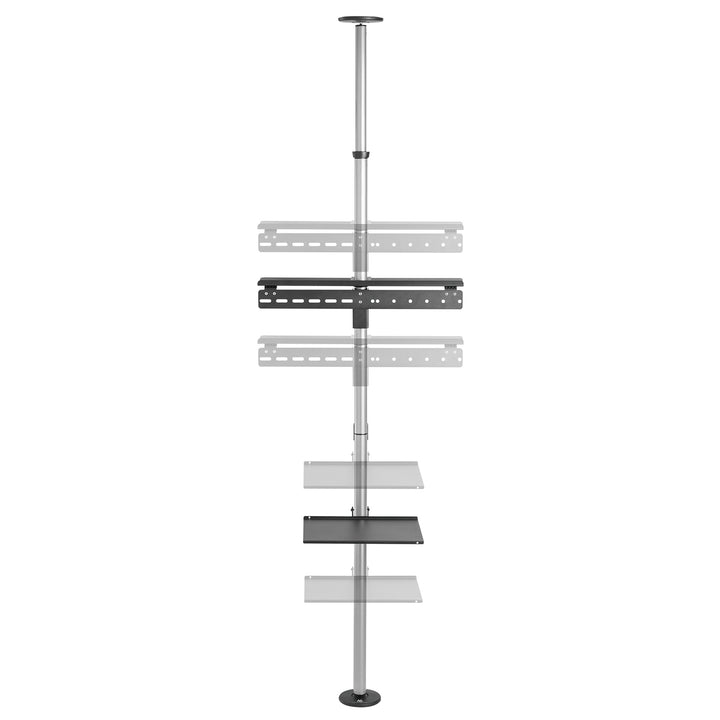 Teleskop TV-fäste, tak och golv med hylla Maclean MC-791N 37 "-70", max 30 kg