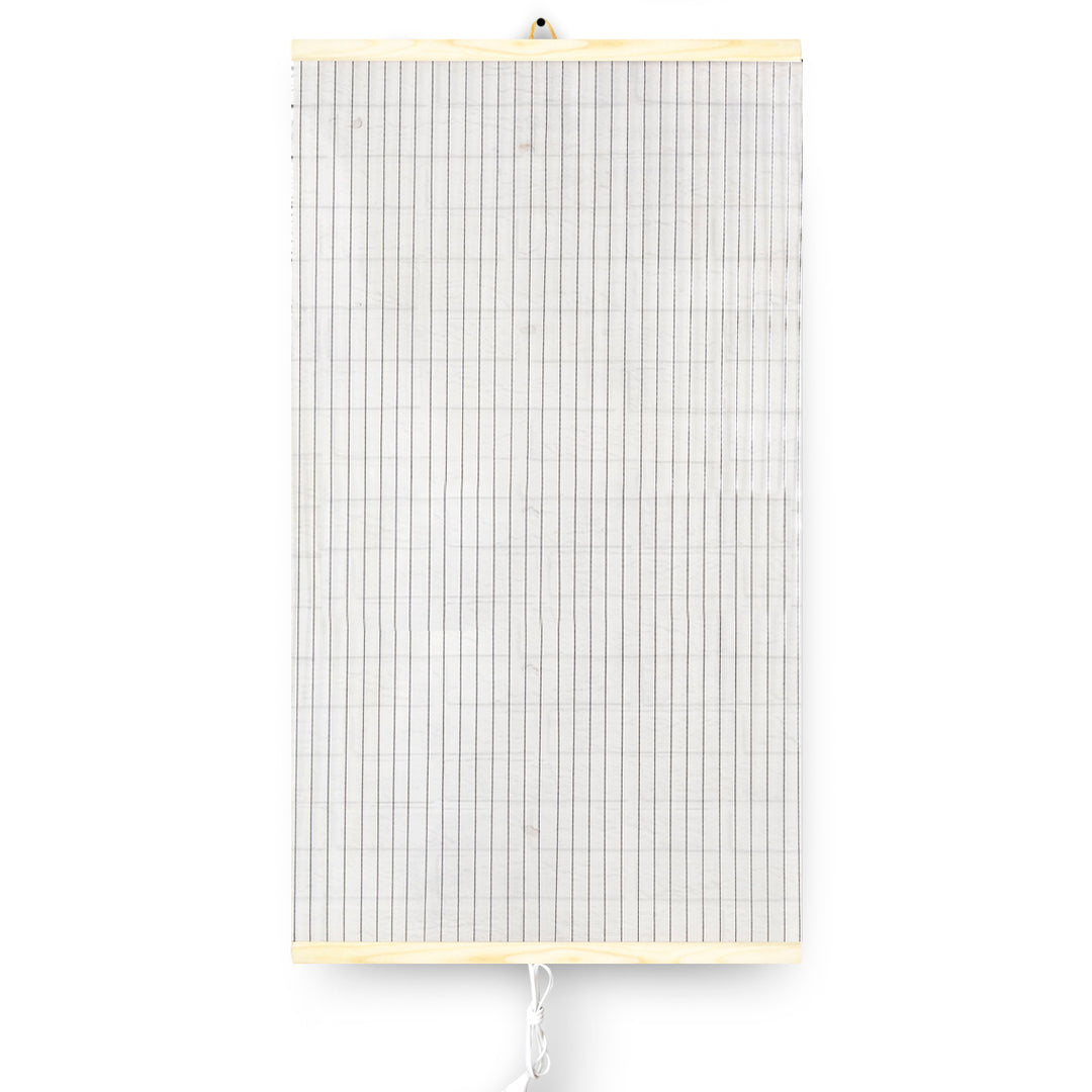 Infraröd värmare - flexibel värmepanel 430W TRIO design 14 transparent, mått 100x57cm med regulator