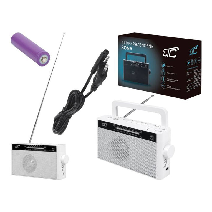 LTC Retro Bluetooth bärbar radio Sona AUX microSD USB