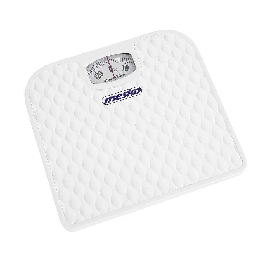 Mesko MS 8160 Mekanisk Personvåg 130 kg Kapacitet Vit