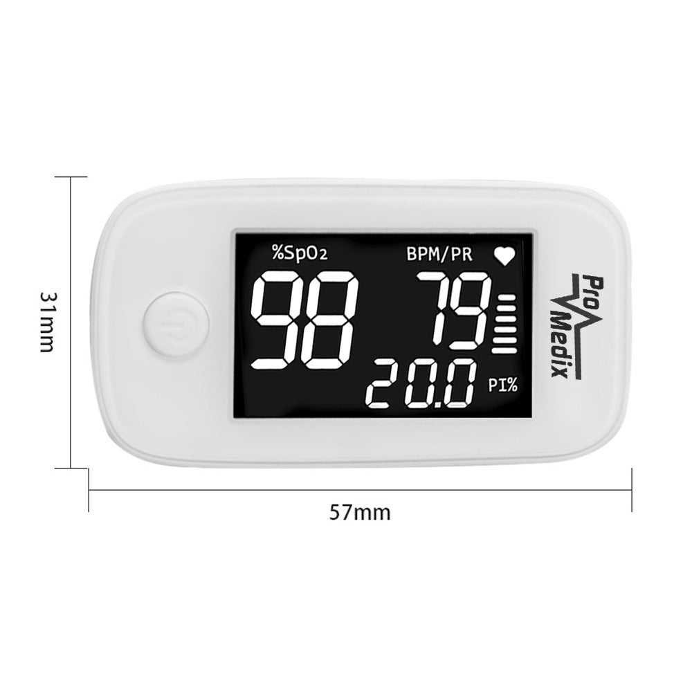 Fingerpulsoximeter medicinsk pulsoximeter Promedix PR-870 1,5 ”HD LED