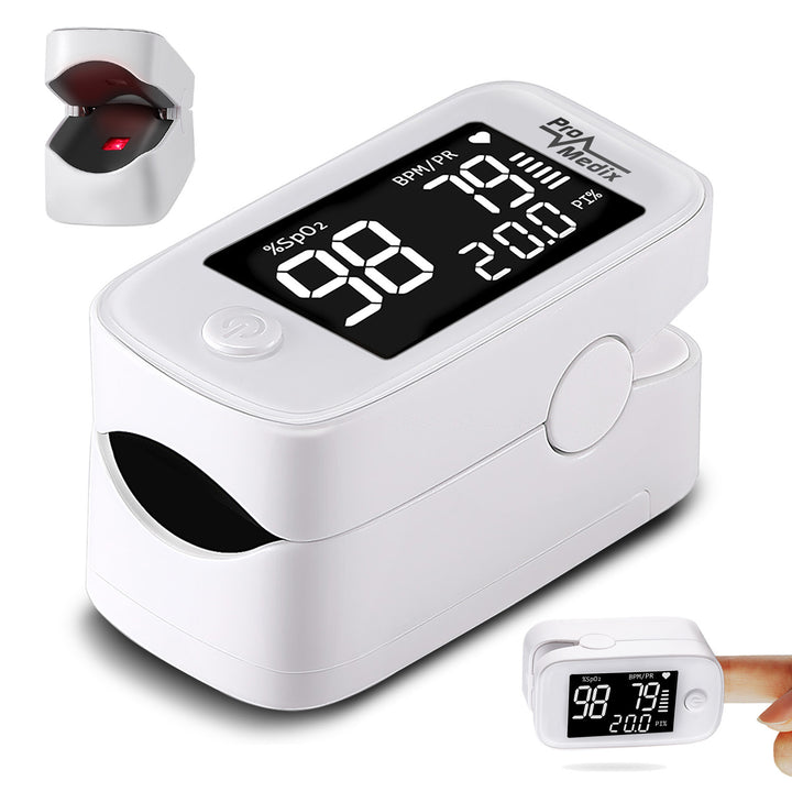 Fingerpulsoximeter medicinsk pulsoximeter Promedix PR-870 1,5 ”HD LED