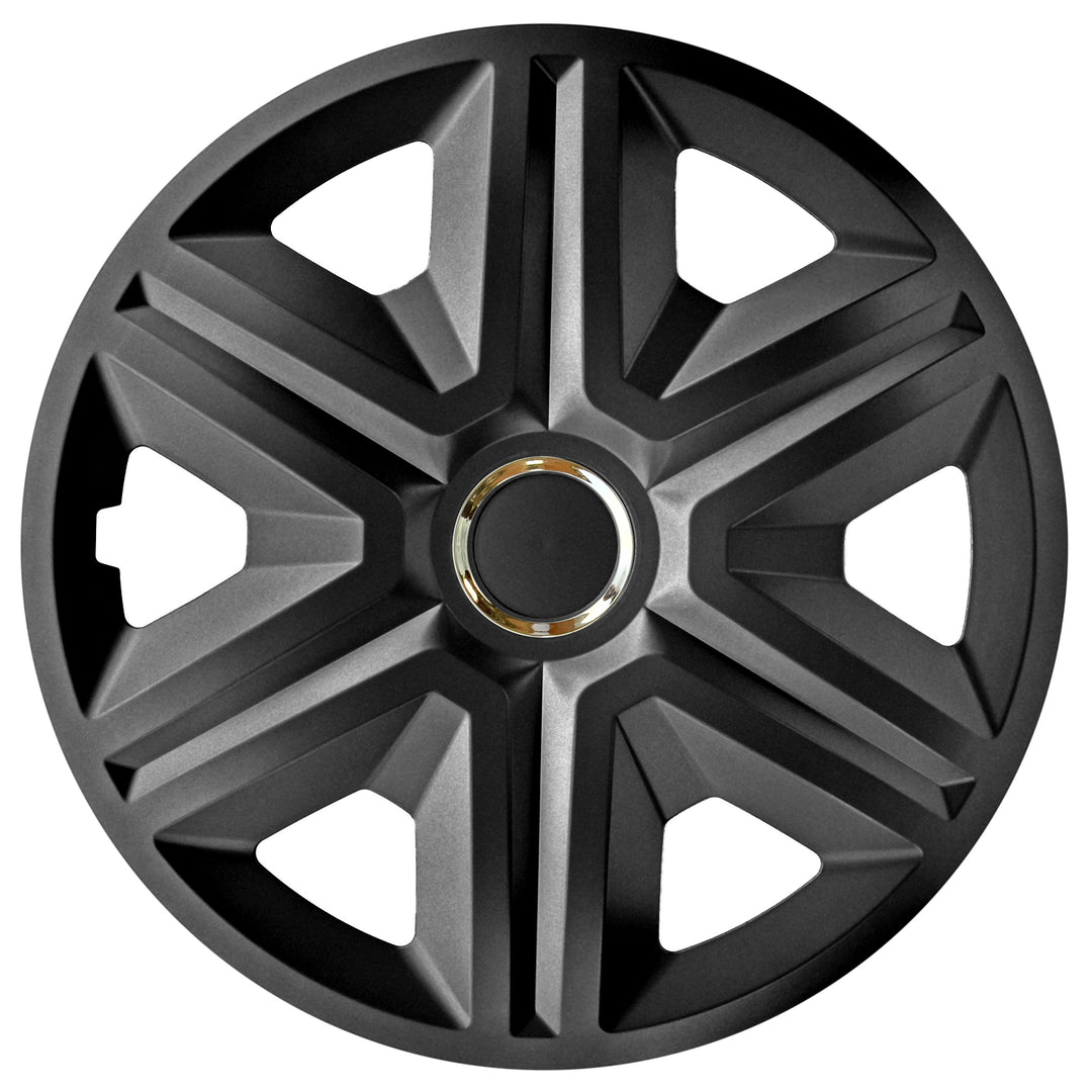 16 "NRM FAST GRAPHITE LACKADE hubcaps 4 stycken - grafitfärg