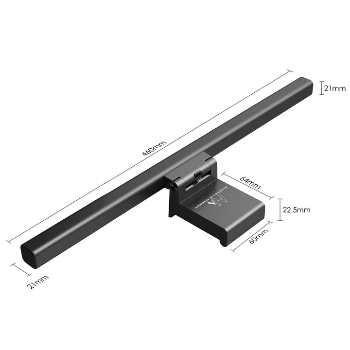 LED-lampa för Maclean-skärm, 5 W ström, 3 ljusfärger, justering av ljusstyrka, 5 V USB Type-C, MCE620