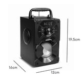 Bärbar Bluetooth-högtalare / radio / SD / MMC / aux-in / USB / belysning / fjärrkontroll / teleskopantenn / mikrofonkontakt