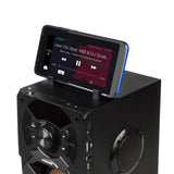 Bärbar Bluetooth-högtalare / radio / SD / MMC / aux-in / USB / belysning / fjärrkontroll / teleskopantenn / mikrofonkontakt